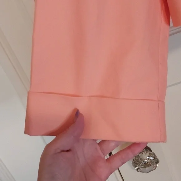 For Love and Lemons Peach Linen Blend Cropped Blazer Size XL - Picture 8 of 14